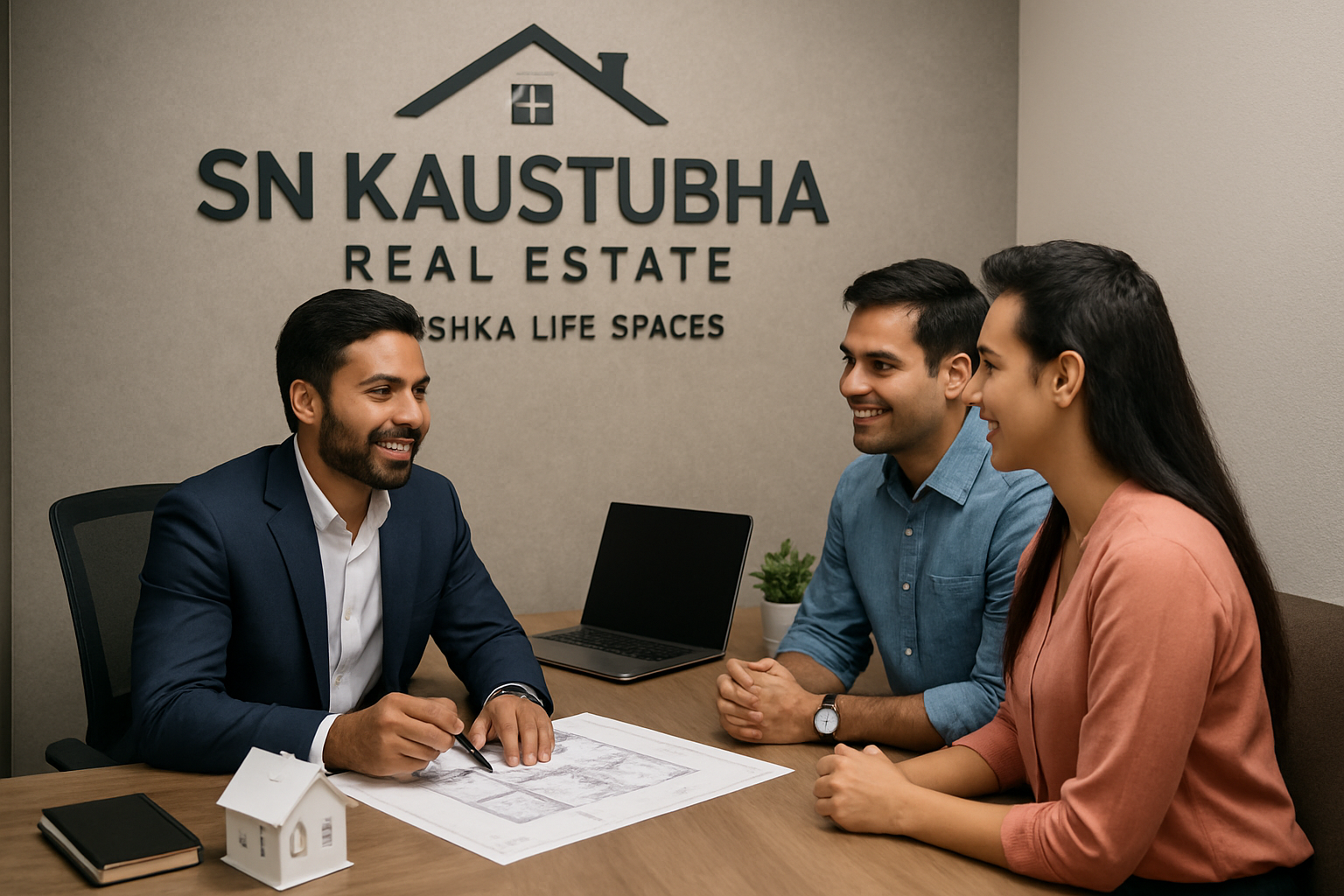 Professional real estate consultation at sn kaustubha office
